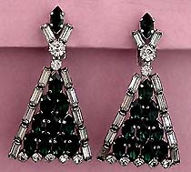 a beautiful vintage costume jewelry Juliana earrings unsigned
