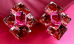 a beautiful VINTAGE COSTUME ESTATE ANTIQUE JEWELRY EARRINGS unsigned