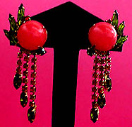 a beautiful vintage costume jewelry Juliana earrings unsigned