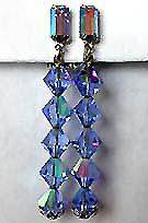a beautiful VINTAGE COSTUME ESTATE ANTIQUE JEWELRY EARRINGS Unsigned