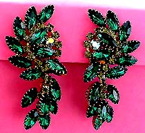 a beautiful vintage costume jewelry Juliana earrings unsigned