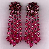 a beautiful VINTAGE COSTUME ESTATE ANTIQUE JEWELRY EARRINGS unsigned