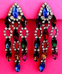 a beautiful vintage costume jewelry Juliana earrings unsigned