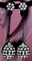 a beautiful VINTAGE COSTUME ESTATE ANTIQUE JEWELRY EARRINGS unsigned