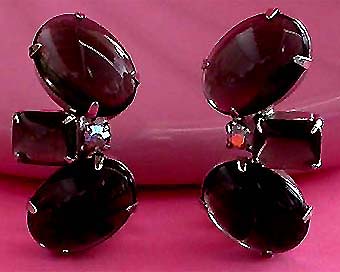 a beautiful VINTAGE COSTUME ESTATE ANTIQUE JEWELRY EARRINGS unsigned