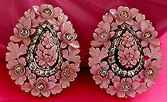 a beautiful vintage costume jewelry Juliana earrings unsigned