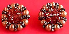a beautiful vintage costume jewelry Juliana earrings unsigned