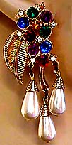 a beautiful vintage costume jewelry Juliana earrings unsigned