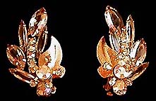 a beautiful vintage costume jewelry Juliana earrings unsigned