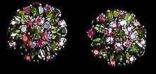 a beautiful VINTAGE COSTUME ESTATE ANTIQUE JEWELRY EARRINGS unsigned
