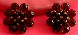 a beautiful VINTAGE COSTUME ESTATE ANTIQUE JEWELRY EARRINGS unsigned