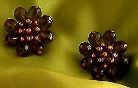 a beautiful VINTAGE COSTUME ESTATE ANTIQUE JEWELRY EARRINGS unsigned