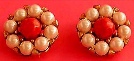 a beautiful VINTAGE COSTUME ESTATE ANTIQUE JEWELRY EARRINGS unsigned