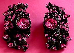 a beautiful vintage costume jewelry Juliana earrings unsigned