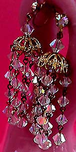 a beautiful VINTAGE COSTUME ESTATE ANTIQUE JEWELRY EARRINGS unsigned