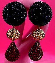 a beautiful vintage costume jewelry Juliana earrings unsigned