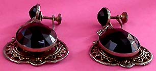 a beautiful VINTAGE COSTUME ESTATE ANTIQUE JEWELRY EARRINGS unsigned