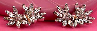 a beautiful VINTAGE COSTUME ESTATE ANTIQUE JEWELRY EARRINGS unsigned
