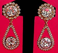 a beautiful vintage costume jewelry Juliana earrings unsigned