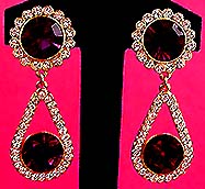 a beautiful vintage costume jewelry Juliana earrings unsigned