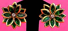 a beautiful vintage costume jewelry Juliana earrings unsigned