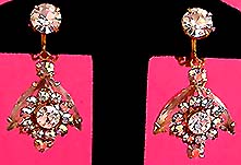 a beautiful vintage costume jewelry Juliana earrings unsigned