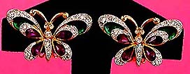 a beautiful vintage costume jewelry Juliana earrings unsigned