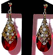a beautiful vintage costume jewelry Juliana earrings unsigned
