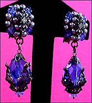 a beautiful vintage costume jewelry Juliana earrings unsigned