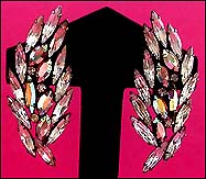 a beautiful vintage costume jewelry Juliana earrings unsigned