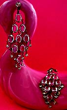a beautiful vintage costume jewelry Juliana earrings unsigned