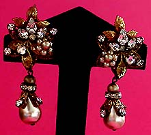 a beautiful vintage costume jewelry Juliana earrings unsigned