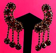 a beautiful vintage costume jewelry Juliana earrings unsigned