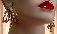 a beautiful vintage costume jewelry Juliana earrings unsigned