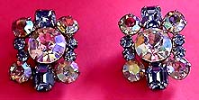 a beautiful vintage costume jewelry Juliana earrings unsigned