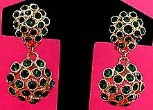 a beautiful VINTAGE COSTUME ESTATE ANTIQUE JEWELRY EARRINGS unsigned