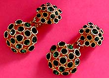 a beautiful VINTAGE COSTUME ESTATE ANTIQUE JEWELRY EARRINGS unsigned