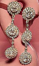 a beautiful VINTAGE COSTUME ESTATE ANTIQUE JEWELRY EARRINGS unsigned