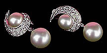 a beautiful VINTAGE COSTUME ESTATE ANTIQUE JEWELRY EARRINGS unsigned