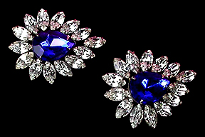 a beautiful VINTAGE COSTUME ESTATE ANTIQUE JEWELRY EARRINGS unsigned