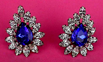 a beautiful VINTAGE COSTUME ESTATE ANTIQUE JEWELRY EARRINGS unsigned