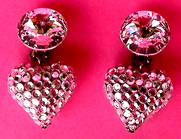 a beautiful VINTAGE COSTUME ESTATE ANTIQUE JEWELRY EARRINGS unsigned
