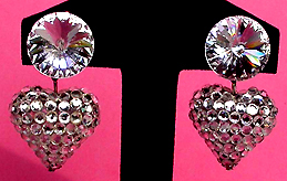 a beautiful VINTAGE COSTUME ESTATE ANTIQUE JEWELRY EARRINGS unsigned