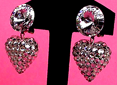 a beautiful VINTAGE COSTUME ESTATE ANTIQUE JEWELRY EARRINGS unsigned