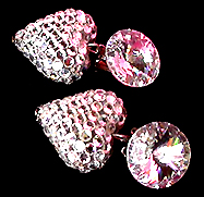 a beautiful VINTAGE COSTUME ESTATE ANTIQUE JEWELRY EARRINGS unsigned