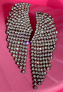 a beautiful VINTAGE COSTUME ESTATE ANTIQUE JEWELRY EARRINGS unsigned