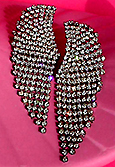a beautiful VINTAGE COSTUME ESTATE ANTIQUE JEWELRY EARRINGS unsigned