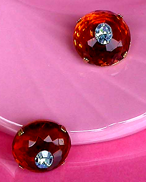 a beautiful VINTAGE COSTUME ESTATE ANTIQUE JEWELRY EARRINGS unsigned
