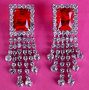 a beautiful vintage costume jewelry Juliana earrings unsigned