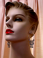 a beautiful VINTAGE COSTUME ESTATE ANTIQUE JEWELRY EARRINGS unsigned